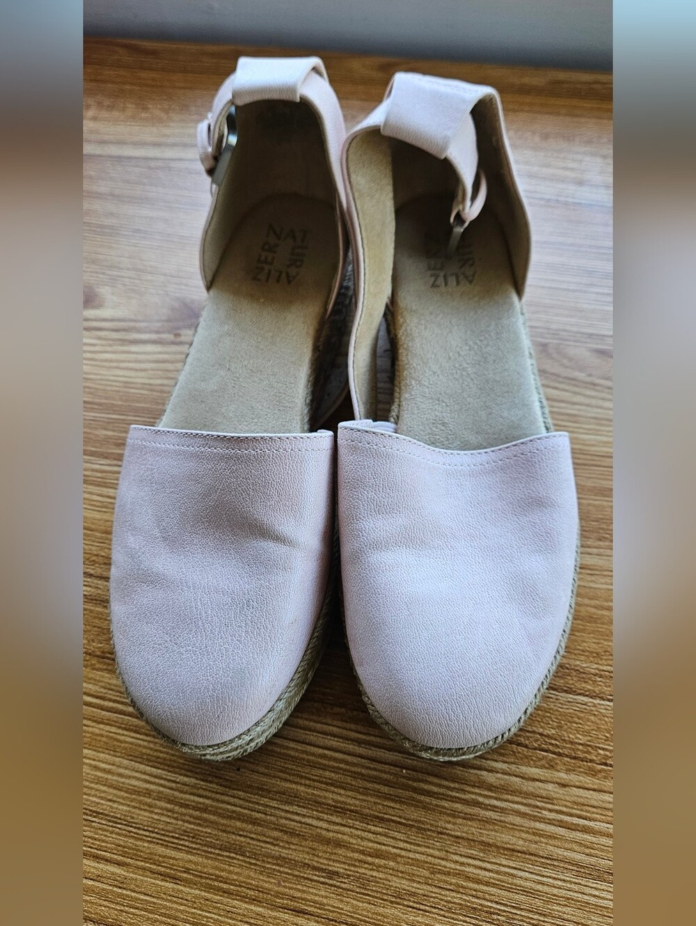 Naturalizer Pink Espadrille Wedge Sandals Size 8